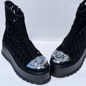 Ghete Tisa Zipper SUMMER METAL Negru - Img 2