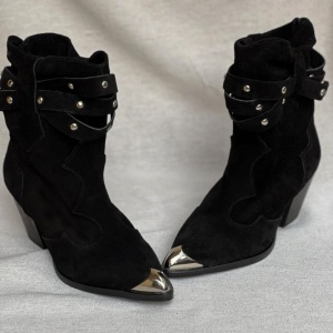 Botine Kiara negru PIELE NATURALA - Img 2