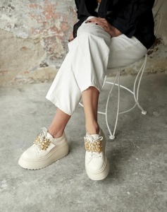 Adidasi Aida 2 Crem Piele Naturala