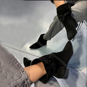 Cizme Serena SUPER-SHORT negru - PIELE NATURALA - Img 2