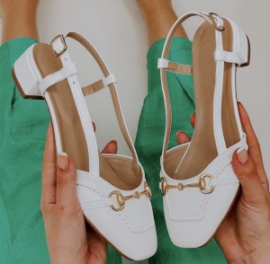 Pantofi Balerina White - Img 3