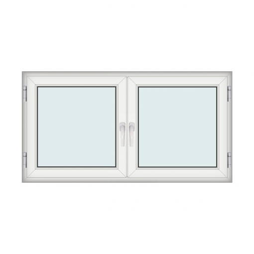 Fereastra 173x92cm, 2 canate, 2 deschideri, cu montant fix, alb, Kirchberger