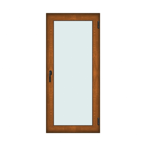 Fereastra 90x200cm, 1 canat, maro, stejar auriu, dreapta si rabatare, Klass, 7cm, 6 camere, 2 garnituri
