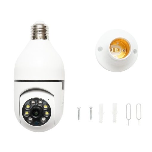 Camera de supraveghere WS-Q501 Smart-Bulb PTZ, WIFI tip bec E27 cu senzor de miscare si aplicatie Tuya WS-W501, Cod: BK69302, Echivalență: DISAC06, Breckner Germany
