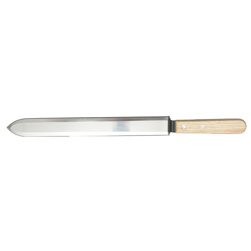 Cutit aplicol din inox lama dreapta si maner din lemn 400mm, Cod: DISKR17