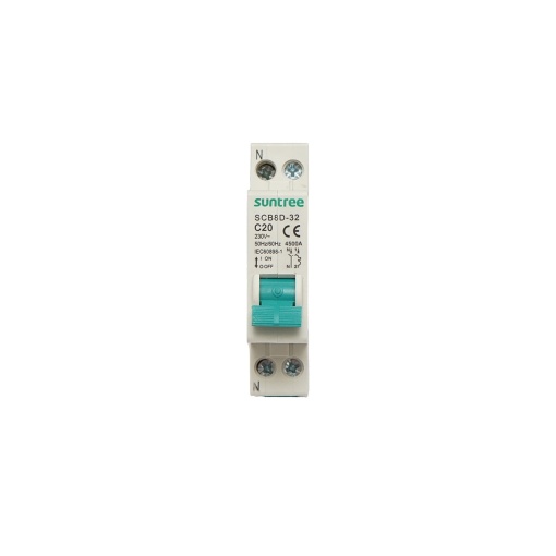 Siguranta automata bipolara 1P+N, 20A, 4.5kA, Cod: BK78977, Brand: SUNTREE