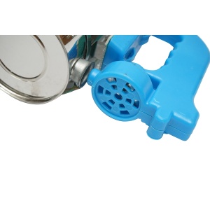 Afumator albine din otel galvanizat cu cilindru scut termic si burduf din piele 190mm, Cod: DISKR09 - Img 6