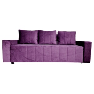 Canapea Extensibila Lambert, 240x80x75cm, 3 locuri, Amore 45 Dark Violet, Glasspandoor - Img 1