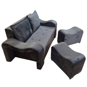 Canapea Fixa Osvalt, 200x100x75cm, 2 locuri, Amore 84 Dark Brown, Glasspandoor - Img 4