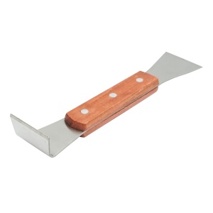 Dalta apicola din inox tip L cu maner din lemn 200x45mm, Cod: DISKR89 - Img 4