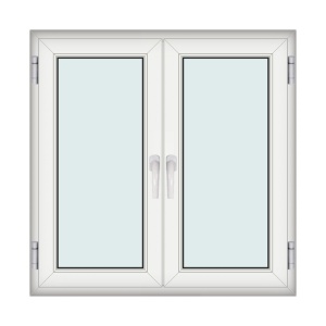 Fereastra 110x119cm, 2 canate, 2 deschideri, cu montant fix, alb, Kirchberger - Img 1