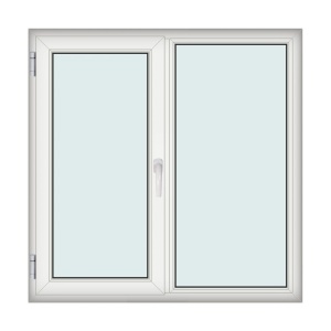 Fereastra 140x140cm, 2 canate, alb, stanga si rabatare, Eurotech, 8.1cm, 6 camere, 3 garnituri - Img 1
