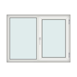 Fereastra 160x120cm, 2 canate, alb, dreapta si rabatare, Eurotech, 8.1cm, 6 camere, 3 garnituri - Img 1