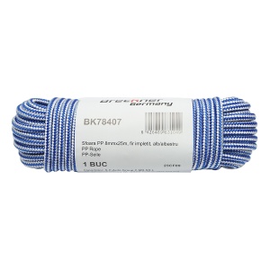 Sfoara PP impletita 8mmx25m, alb/albastru, Cod: BK78407 Echivalență: DISLT09 Breckner Germany - Img 1