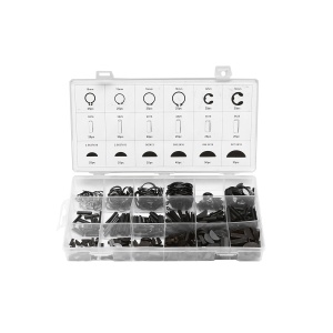 Trusa sigurante exterioare tip C, E, stifturi elastice si pene semicerc Woodruff 460 piese, Cod: BK92170, Echivalență: DISFH26, Breckner Germany - Img 2