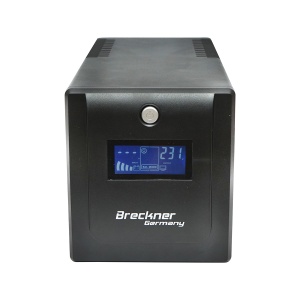 UPS 1000VA/600W cu baterii 2x7Ah si 4 prize shuko, LCD, USB, AVR, Cod: BK69765, Brand: BRECKNER GERMANY - Img 1