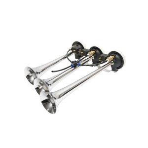 Claxon 3 trompete cu electrovalve 12/24V pentru compresor aer, Cod: BK77090, Brand: BRECKNER GERMANY - Img 1