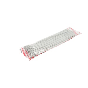 Colier, faseta plastic 4.8x380mm gri, set 100buc, Cod: BK80313 Echivalență: DISNV72, Breckner Germany - Img 1