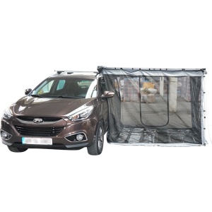 Cort umbrar lateral auto 200x250cm, marchiza, pliabil cu prindere pe plafon si plasa anti insecte Cod: DISMM36, Breckner Germany - Img 2