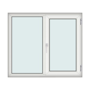 Fereastra 150x130cm, 2 canate, alb, dreapta si rabatare, Klass, 7cm, 6 camere, 2 garnituri - Img 1