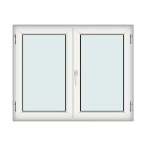 Fereastra 158x124cm, 2 canate, 2 deschideri, cu montant mobil, alb, WDS - Img 1