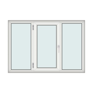 Fereastra 190x130cm, 3 canate, 1 deschidere, stanga, alb, WDS - Img 1