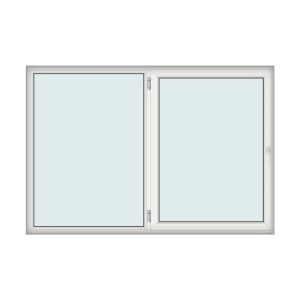 Fereastra 255x173cm, 2 canate, alb, dreapta, Kirchberger - Img 1