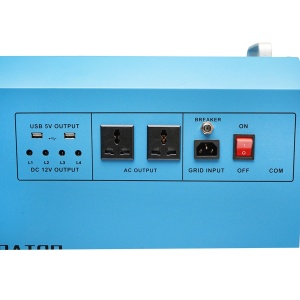 Invertor solar 800W PWM 12V, 50A echipat cu baterie stationara 12V/85Ah, mobil cu controle, Cod: BK92996, Brand: BRECKNER GERMANY - Img 5