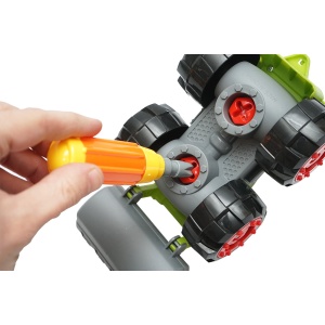 Jucarie tip Montessori, tractor cu remorca pentru copii +3 ani, Cod: DISLW87 - Img 5