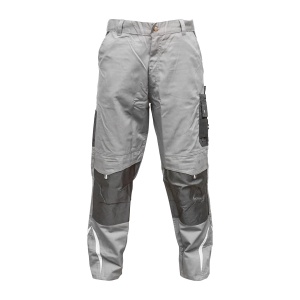 Pantaloni de lucru, poliester cu bumbac, gri cu negru, L, Cod: BK77231, Brand: BRECKNER GERMANY - Img 1