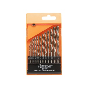Set 13 burghie DIN338 pentru fier HSS, Cod: BK77333, Brand: HOTECHE - Img 1