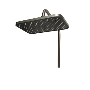 Set dus multifunctional cu termostat, afisaj digital temperatura apa, 4 functii de curgere a apei, pipa cada, dus dreptunghiular, dus de mana, dus bideu, gri , Cod: BK79260 - Img 5
