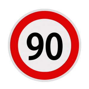 Autocolant limita viteza - 90 fi21, Cod: DIS50150890, AUTOSPEED - Img 1