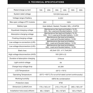 Controler/Regulator solar MPPT 20A 12/24V , Cod: BK92980, Brand: BRECKNER GERMANY - Img 7