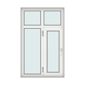 Fereastra 110x160cm, 2 canate, alb, dreapta, deschidere stanga, Kirchberger - Img 1