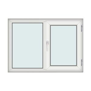 Fereastra 140x100cm, 2 canate, alb, dreapta si rabatare, Eurotech, 8.1cm, 6 camere, 3 garnituri - Img 1