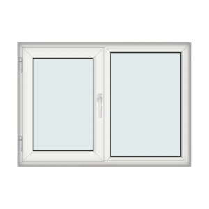 Fereastra 140x100cm, 2 canate, alb, stanga si rabatare, Klass, 7cm, 6 camere, 2 garnituri - Img 1