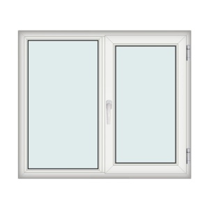Fereastra 140x120cm, 2 canate, alb, dreapta si rabatare, Eurotech, 8.1cm, 6 camere, 3 garnituri - Img 1