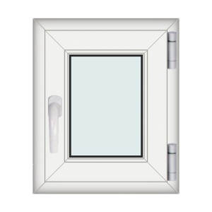 Fereastra 50x60cm, 1 canat, alb, dreapta si rabatare, Klass, 7cm, 6 camere, 2 garnituri - Img 1