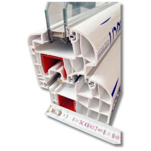 Fereastra 80x80cm, 1 canat, alb, dreapta si rabatare, Eurotech, 8.1cm, 6 camere, 3 garnituri - Img 3