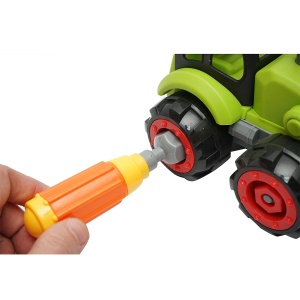 Jucarie tip Montessori, tractor cu remorca pentru copii +3 ani, Cod: DISLW87 - Img 6
