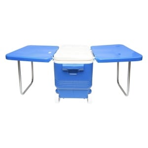 Lada frigorifica pentru picnic 45L albastra cu masa si 2 scaune 610x405x445mm, Cod: BK90326, BRECKNER GERMANY - Img 3