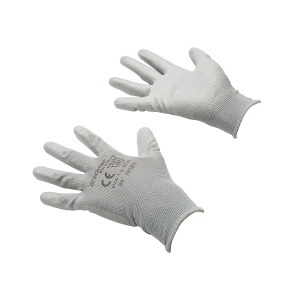 Manusi de lucru din poliester cu imersie PU gri marimea 10, Cod: BK78580, Brand: BRECKNER GERMANY - Img 2