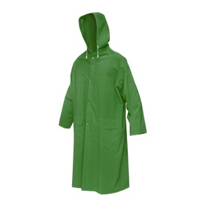 Pelerina cu gluga impermeabila XXXL poliester si PVC cu fante de aerisire, 2 buzunare si fermoar verde, Cod: BK77412, Brand: BRECKNER GERMANY - Img 2