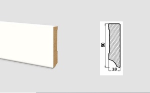 Plinta Mdf, alba, 240 x 1.8 x 8 cm, Cubic, P80C.01, Egger - Img 3