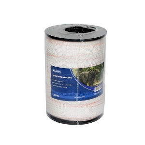 Rola banda alb-portocaliu, latime 40mm 10x0.3mm SS lungime 200m gard electric, Cod: DISSR45, Brand: BAISAN - Img 1