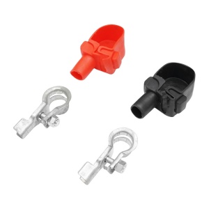 Set borne baterie cu clema si protectie cauciuc rosu si negru, Cod: BK80263, Brand: BRECKNER GERMANY - Img 4