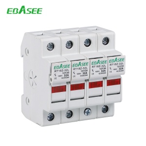 Soclu sigurante fuzibile, 4P, 32A, DC1000V, cu indicator LED, Ebasee - Img 1