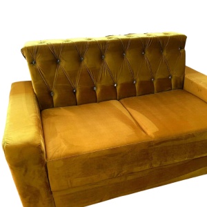 Canapea Fixa Little Chester, 2 locuri, 155x83x85cm, Velutto 08 Mustard, Glasspandoor - Img 2
