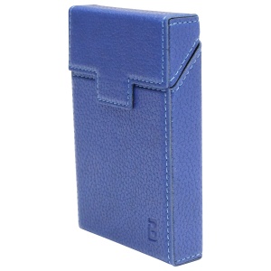 Husa albastra din piele pentru pachet de tigari P27, Cod: BK90439, BRECKNER GERMANY - Img 1